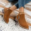 Autumn/winter Marten Boots Female Side Zipper Ankle Boots Female Low Heel Low Tube Student College Style Female
