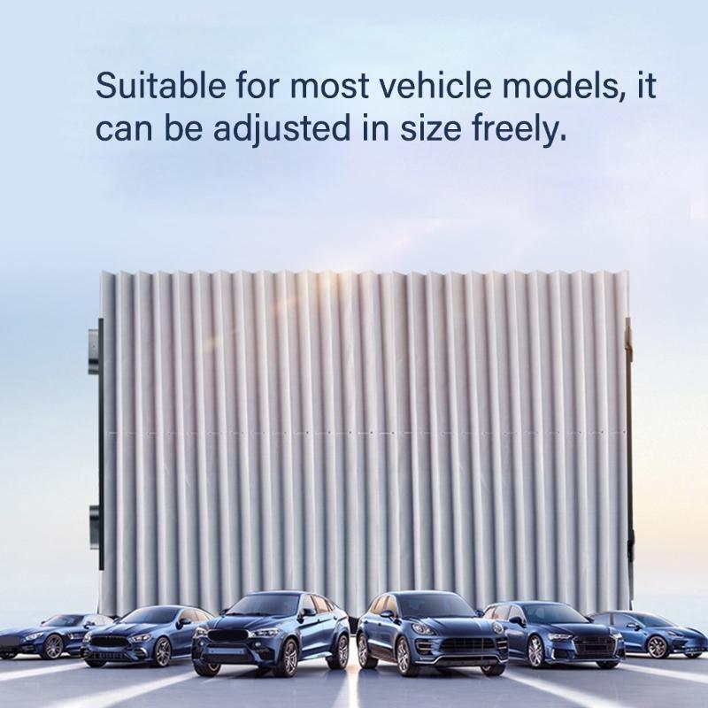2025 New Retractable Car Window Shade 46cm Heat Resistant Thermal Reflective Shield UV Blocking Universal For All Vehicle Types