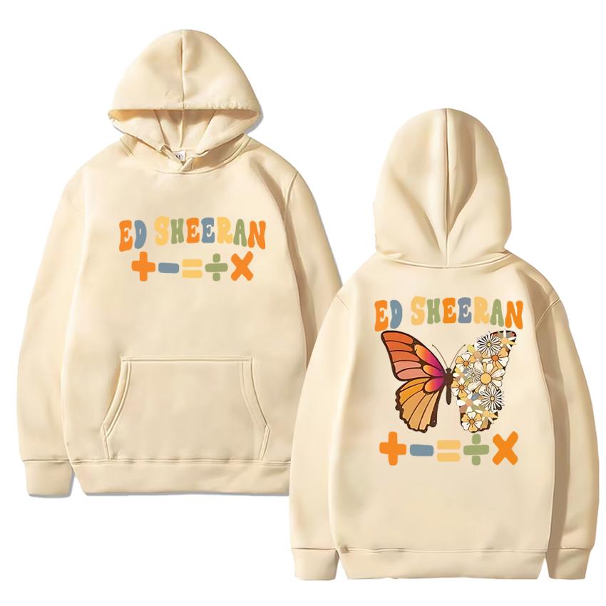 Ed Sheeran Europatournee 2025 – Doppelseitiger Print-Hoodie für Damen und Herren im Harajuku-Stil – Unisex-Baumwollpullover