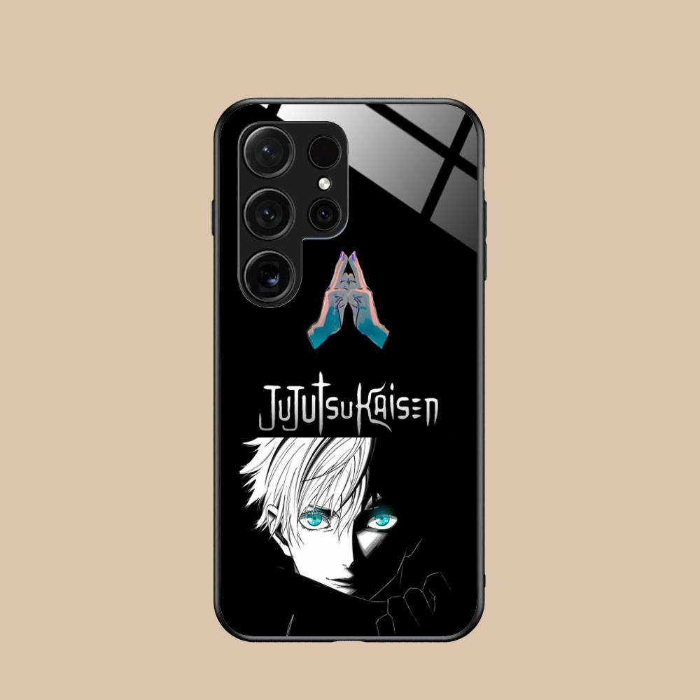 Coque de téléphone Satoru Gojo Jujutsu Kaisen pour Samsung Galaxy S26 S25 S24 S23 S22 S21 S20 Note20 Plus FE Ultra Housse Colorée en Verre