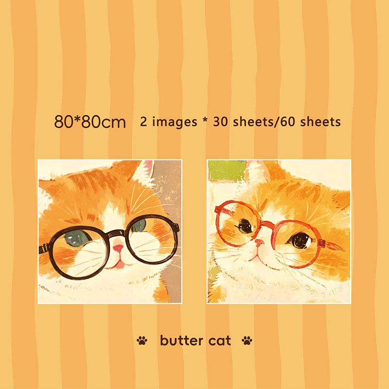 

Cartoon Cat Memo Book Meow Sauce High Beauty Illustration Memo Paper помаранчевий