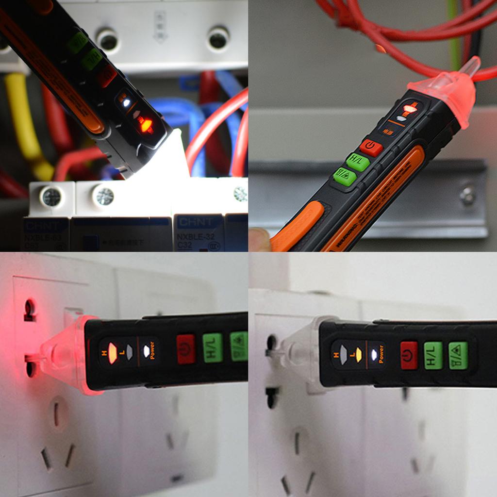 AC High Voltage Tester Non-Contact Pen Type Circuit Detector LED Light 12-1000V Auto Range Factory Prices