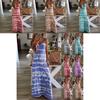 Women Summer Casual Long Maxi Dress With Fashionable Print For Beach Outings
