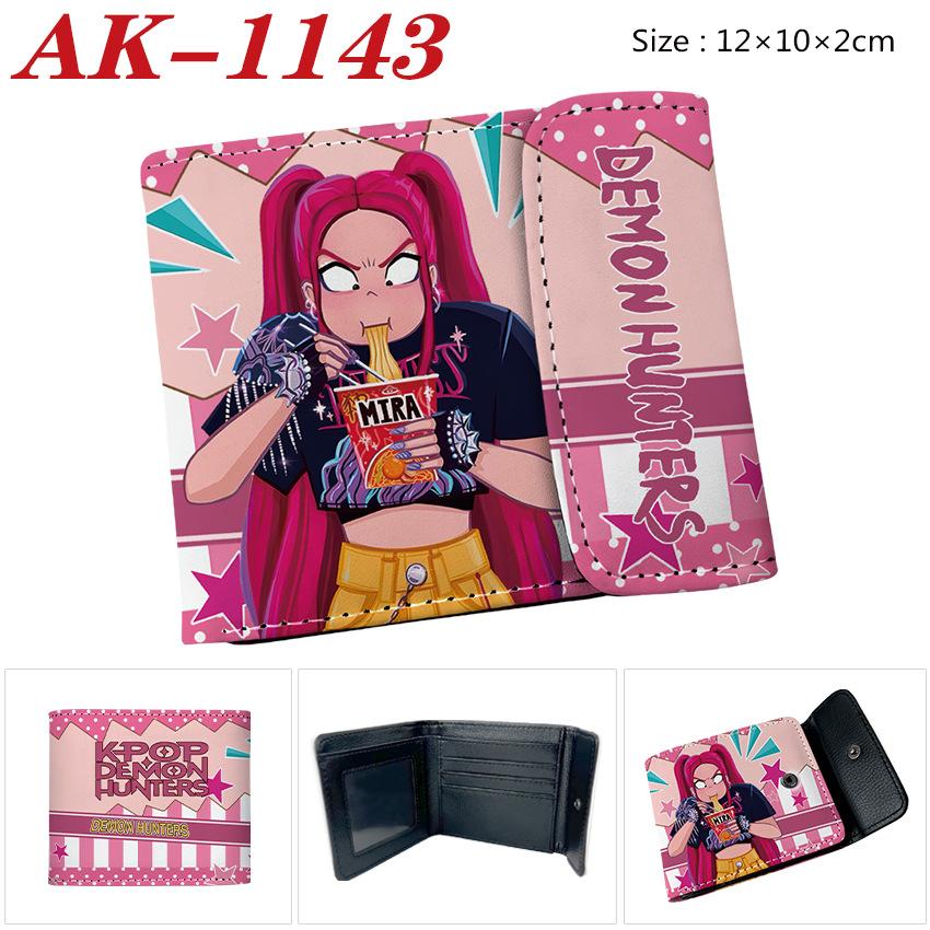 Anime Cartoon Rumi Zoey Demon Hunters PU Leather Wallet Card Bag Birthday Gift
