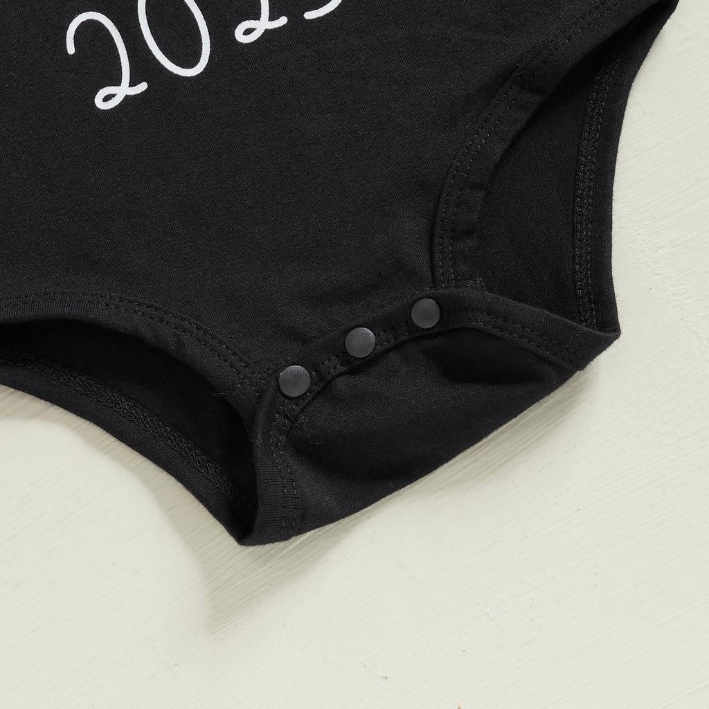 Newborn Baby Boy Girl Romper Letter Number Print Round Neck Short Sleeve Bodysuit Summer Clothes