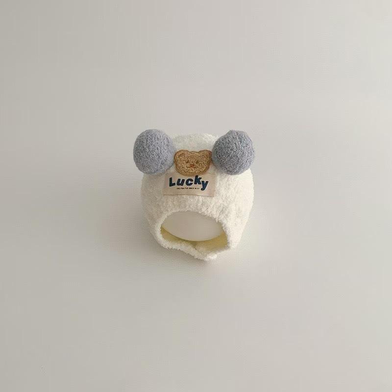 Yixin baby hat autumn and winter new cute bear baby windproof baby ear hat