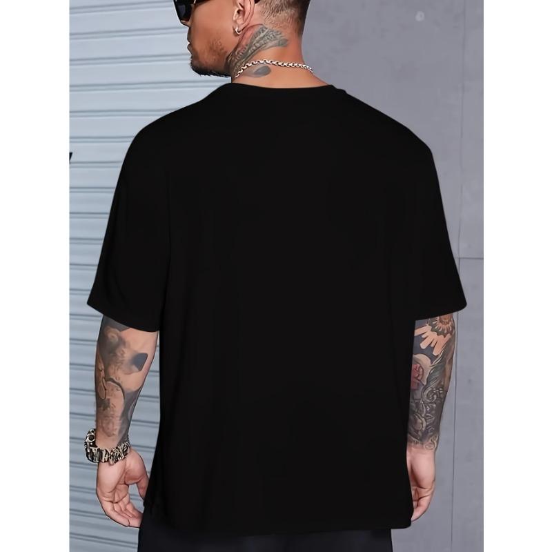 European sizes Men's Large-size Funny F-Caw-F Chicken Pattern T-shirt - 100% Vintage Loose Short-sleeved T-shirt, Loose, Soft