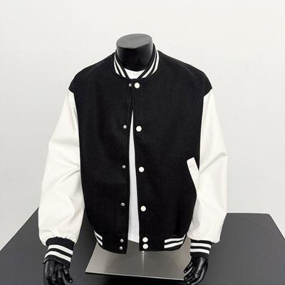Men's Autumn New Loose Casual Pornographic Couple Baseball Uniform Stand-up Jacket Top