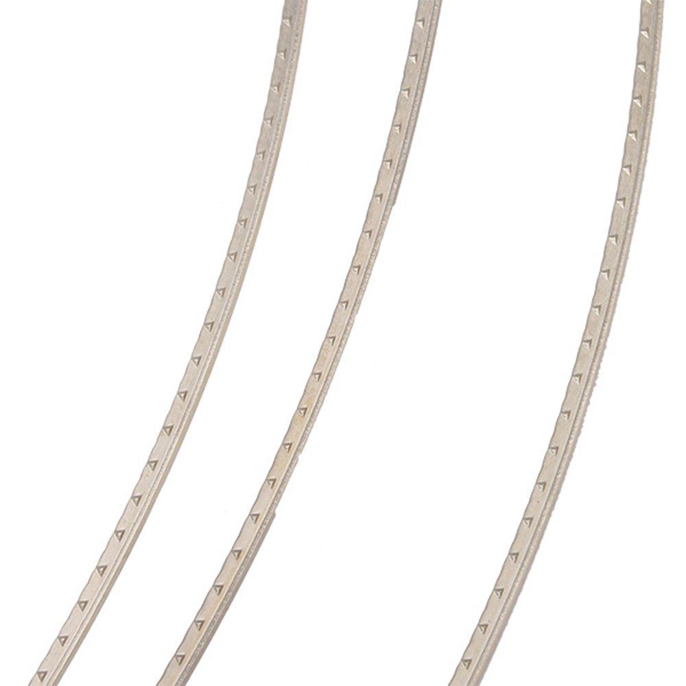 Yibuy 8FT Replacement Mandolin Banjo Fret Wire 1.6mm White Copper For Luthier Maker