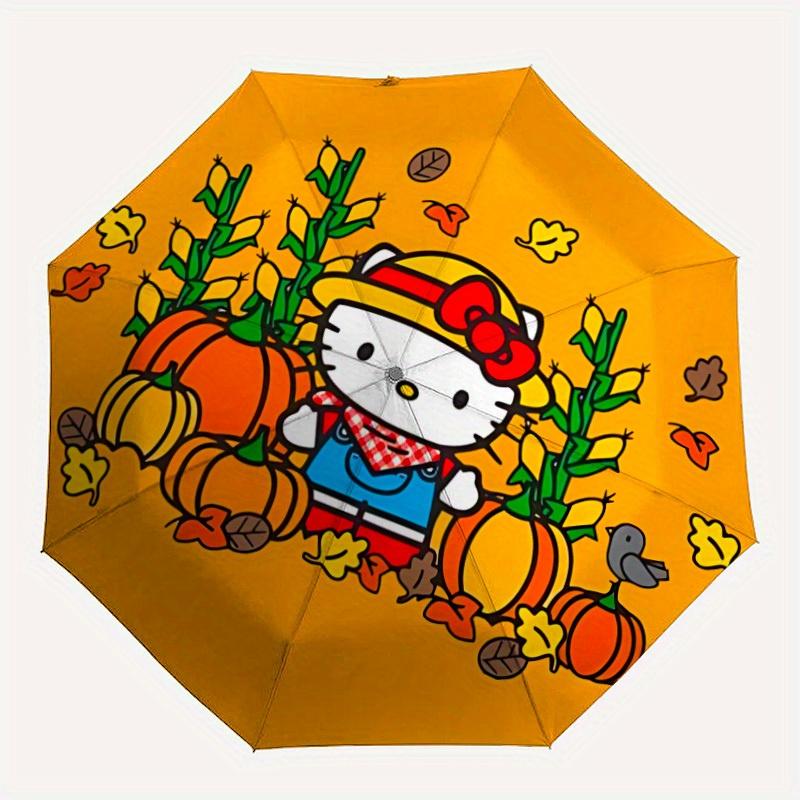 

1pc Hello Kitty Automatic Open/close, Portable Folding Umbrella for Women & Men,Compact Parasol, Outdoor Accessory,, Durable Frame yy250809172