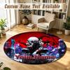 Round Rug Custom NameTokyo Ghoul Pattern Non Slip Carpet Home Floor Decor