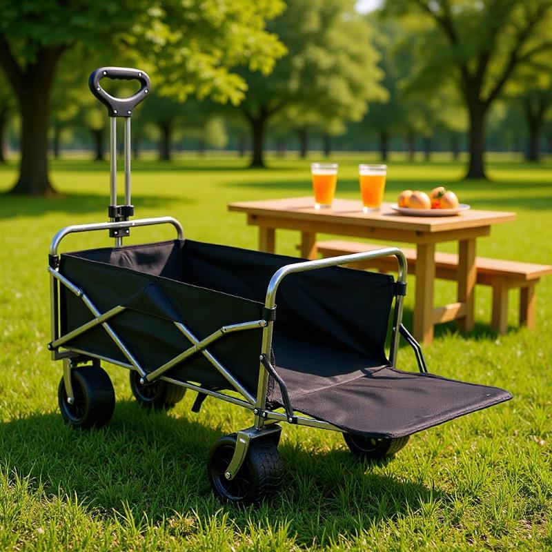 Foldable Portable Outdoor Picnic and Camping Cart