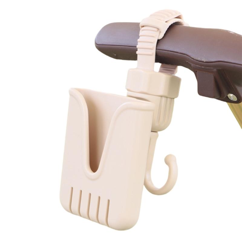 Multifunctional Baby Strollers Accessory Double Hook and Rotatable Phone Stand Bracket for Easy Shopping and Walking
