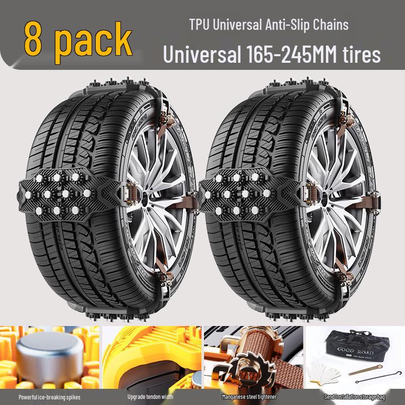 Universal Thickened Anti-Skid Ice-Breaking Tire Chains for Sedans & SUVs
