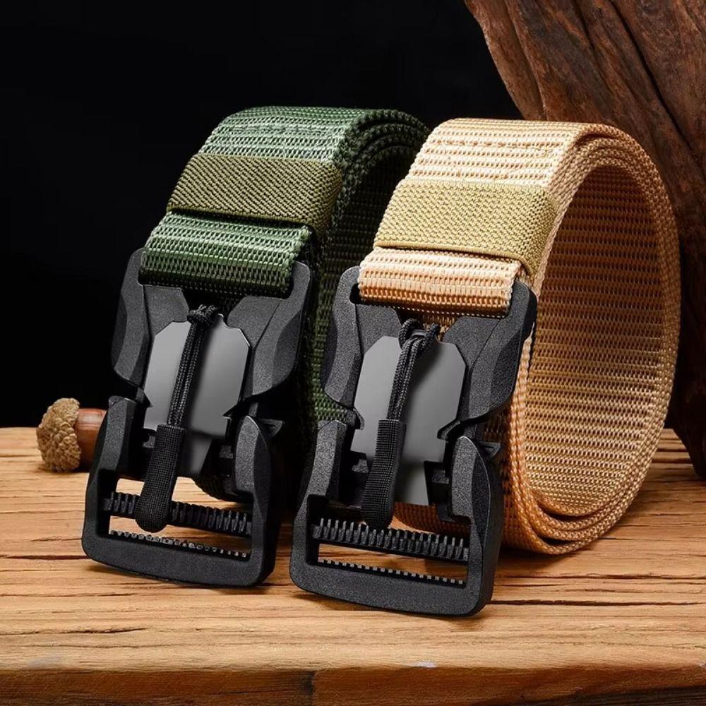 Zinc Zinc Alloy Buckle Canvas Belt Elastic Waist Belts Durable Jeans Waistband Outdoor