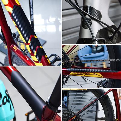 Autocollant de Protection de Chaîne de VTT Anti-Rayures Peau de Rhinocéros Entretien du Cadre Film Protecteur Pliable pour Vélo