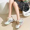 New Lace Up Iridescent Pearl Chain Decorative Women's Vulcanized Shoes Women's Platform Sneakers   De Mujer  Women Shoes