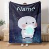 Personalizza Nome Personalità Bubu Dudu (3) Coperta Morbida e Calda per Divano, Ufficio, Letto, Viaggio, Pausa Pranzo, Regalo Adatto a Tutte le Stagioni