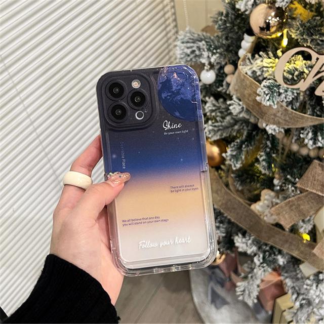 

Ins Blue Planet Moon милый чехол-кронштейн-подставка для Iphone 14 13 12 11 Pro Max 14 Pro Max силиконовый противоударный чехол для задней панели телефона For iPhone 14