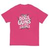 I Like Dogs Guns And Maybe 3 People Funny Dog Joke Vintage Tshirt