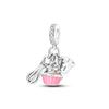 Nuovo Argento 925 Serie Rosa Torta maker infermiera Cubo Multicolore Perla Charms Gioielli Squisiti Adatto a Braccialetto 3mm Regalo Fai da Te Compleanno