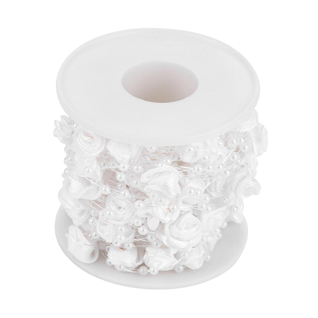 10m Roll Rose Artificial Pearl Wire Beads Garland String DIY Wedding Decoration