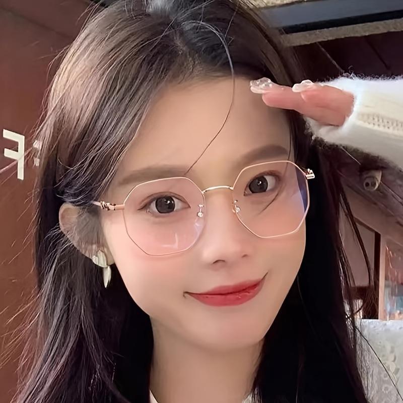 10pcs Unisex Polygon Anti Radiation Eyeglasses Computer Glasses Replaceable Lens for Men and Women Eyewear