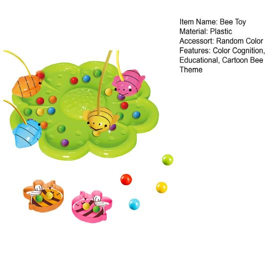 1 Set Bee Bean Picking Fishing Game Magnetic Bead Catcher Tabletop Game with Headband