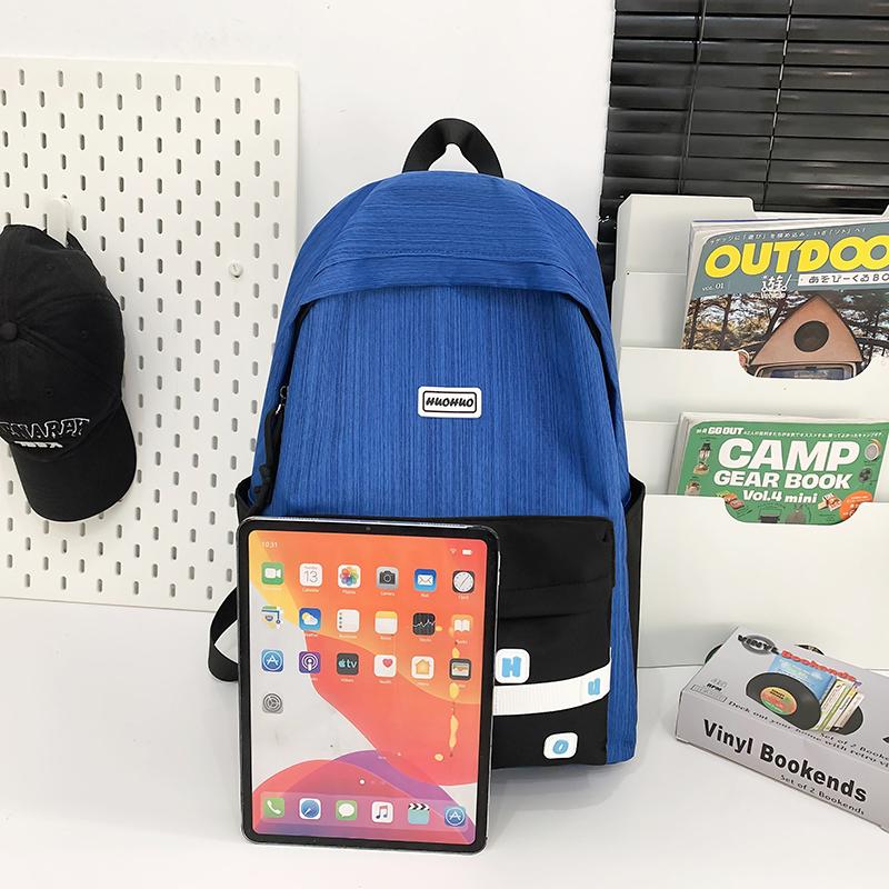 Large Capacity School Bag Color Block Multifunctional Travel Backpack Unisex Backpack