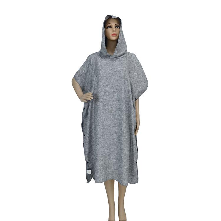 Ultrafine Fiber Hooded Beach Bathrobe and Portable Changing Towel