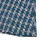 COTTON BELL Button Placket Flare Skirt - Blue Check