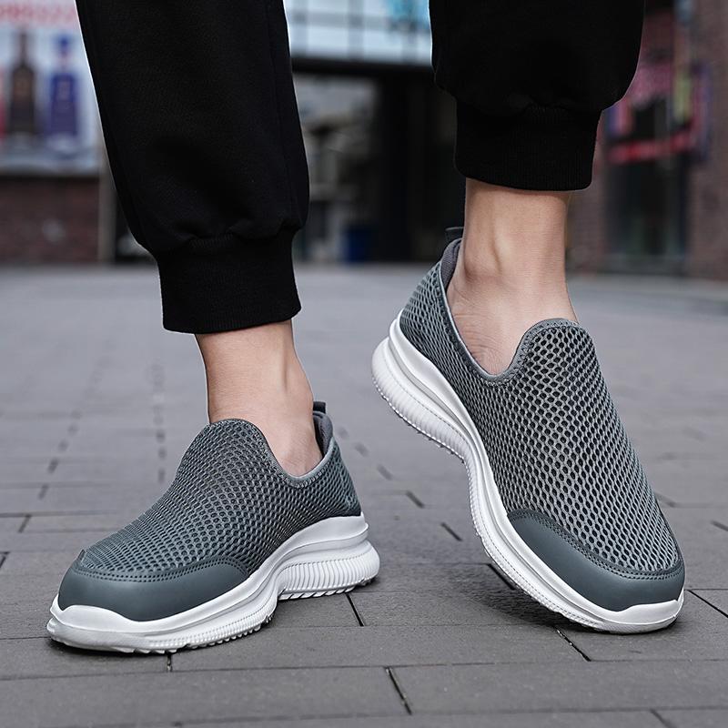 Men'S Casual Sneakers Outdoor Breathable Non-Slip Mesh Loafers Lightweight Walking Shoes Fashion Male Flats Tennis Shoes