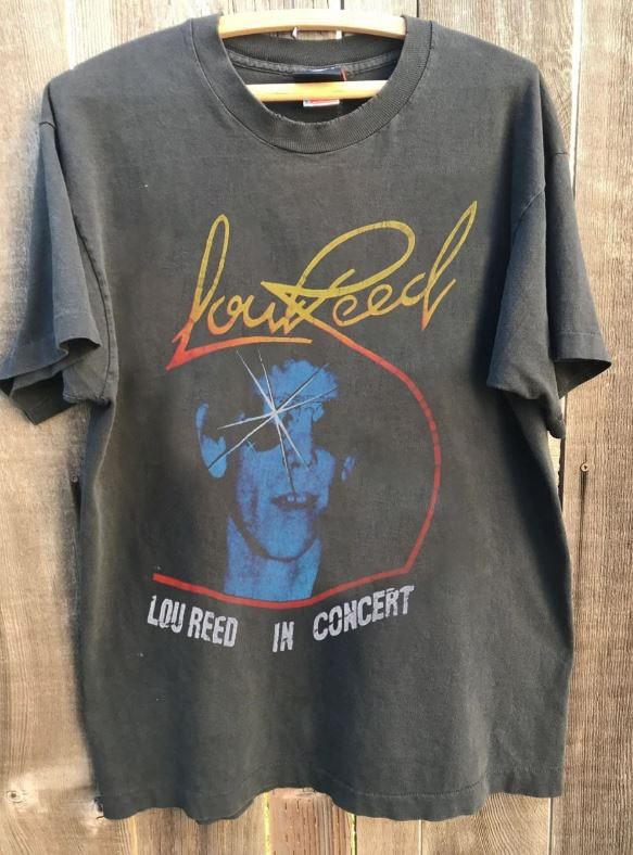 1978 Lou Reed Street Hassle Tour Charcoal Cotton Tshirt Unisex S5XL WA4137 Unisex T-Shirt XL