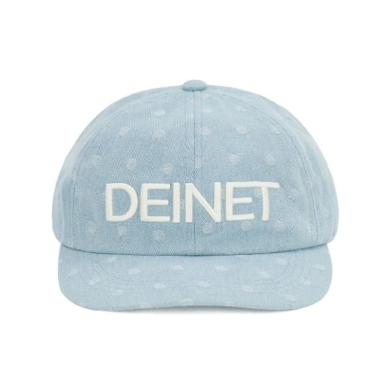 

DEINET DENIT DOT DENIM LOGO CAP IN LIGHT BLUE FREE