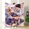 Romantic Man with Flowers and Ribbons Patterned Flannel Blanket Perfect for the Bedroom Living Room, Sofa, or a Little Nap