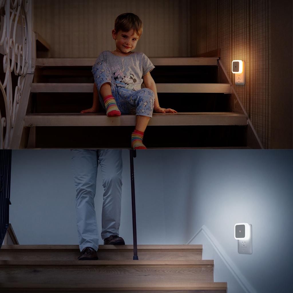6 Pack LED Plug In Night Light Dusk to Dawn Sensor Automatic Nightlight Energy Efficient Wall Lamp with Light Sensor Soft Lighting for Bedroom