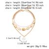 3 Layers Shell Pendant Necklace Bohemian Seashell Choker Vintage Pearl Chain Necklaces  Women