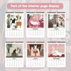 1pc, Oversized Cartoon Cat Calendar - Pet Cat, 12 Different Designs, Wall Calendar, Birthday, Christmas, New Year Gift