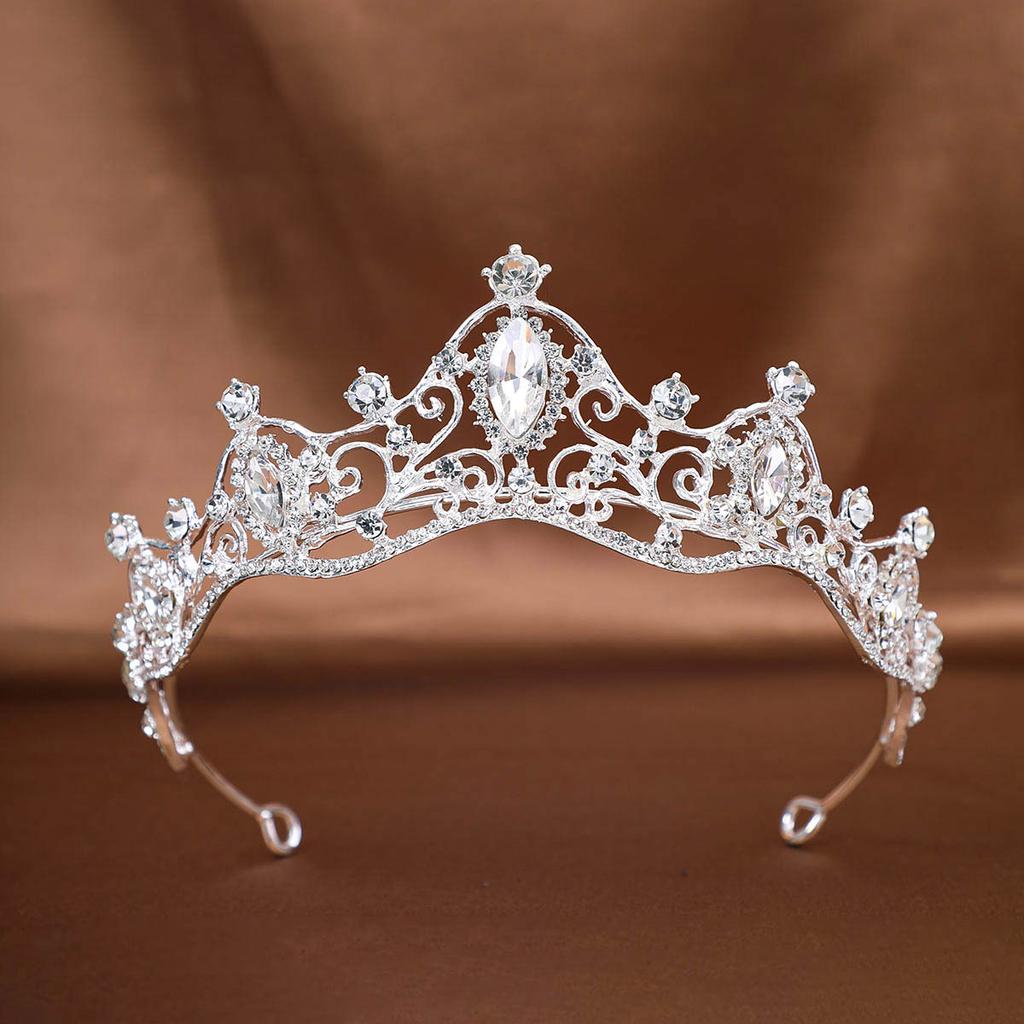 Bridal Crown Tiara Wedding Dress Accessories Headband Princess Birthday Stage Luxurious Crown Rhinestone Hair Accessories