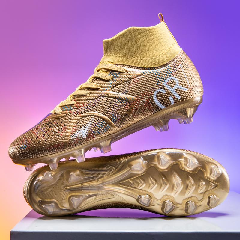 New Top Low Student Football Shoes with CR7 Long And Broken Pins for Training And Matches Professional Youth Sports Shoes