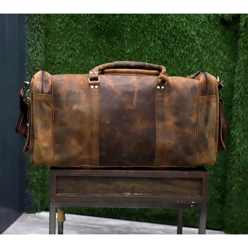 Duffel Bag Man, Leather Travel Duffle Bag, Overnight Weekender Bag, Gym Duffel, Christmas Gift