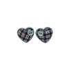Korean Sweet Heart Plaid Earrings: Stylish & Versatile Jewelry for Women