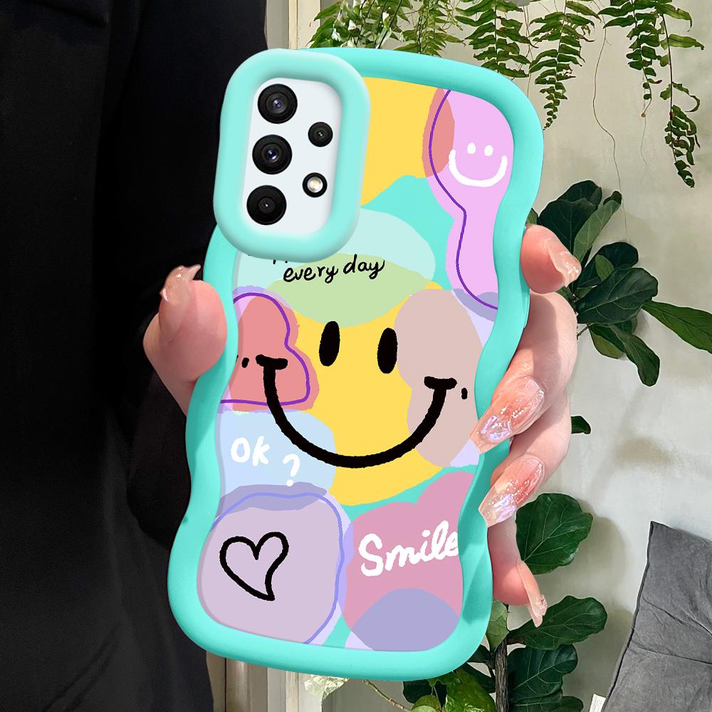 

Окрашенный узор Big Wave Edge Мягкий силиконовый материал Macaron чехол для телефона противоударный защитный резиновый чехол для Samsung Xiaomi Poco Redmi Redmi Note 11S