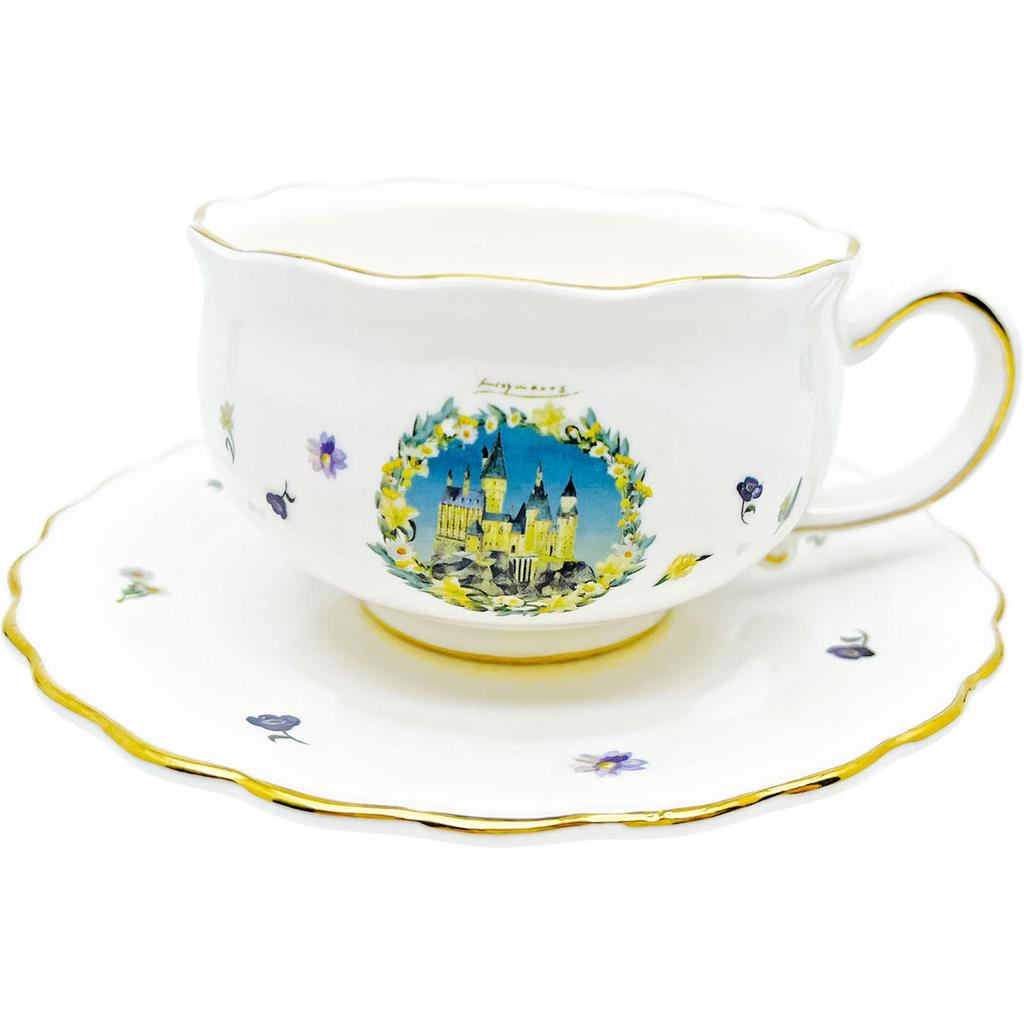 Cup and Saucer Hogwarts Castle Flower Pattern Cup Saucer Magic School Goods Harry Potter Goods Movie SAN4277 "Harry Potter" &