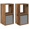 Nightstand 2 Pcs Reclaimed Wood Look 30.5 X 27 X 59.5 Cm Engineered Wood