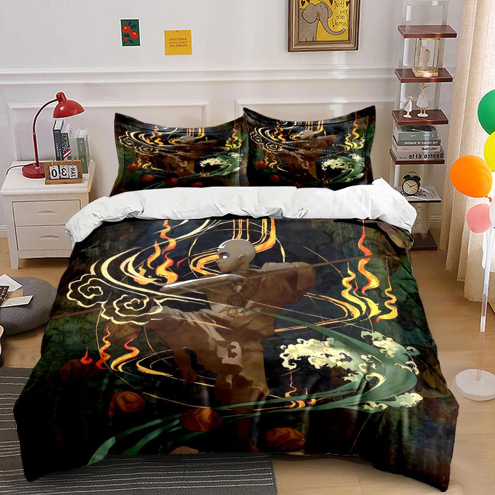 Shaolin Monk Art Prints Decor Soft Comfortable Duvet Cover Bedding Set Included 1*Duvet Cover & 2*Pillowcases, Gift