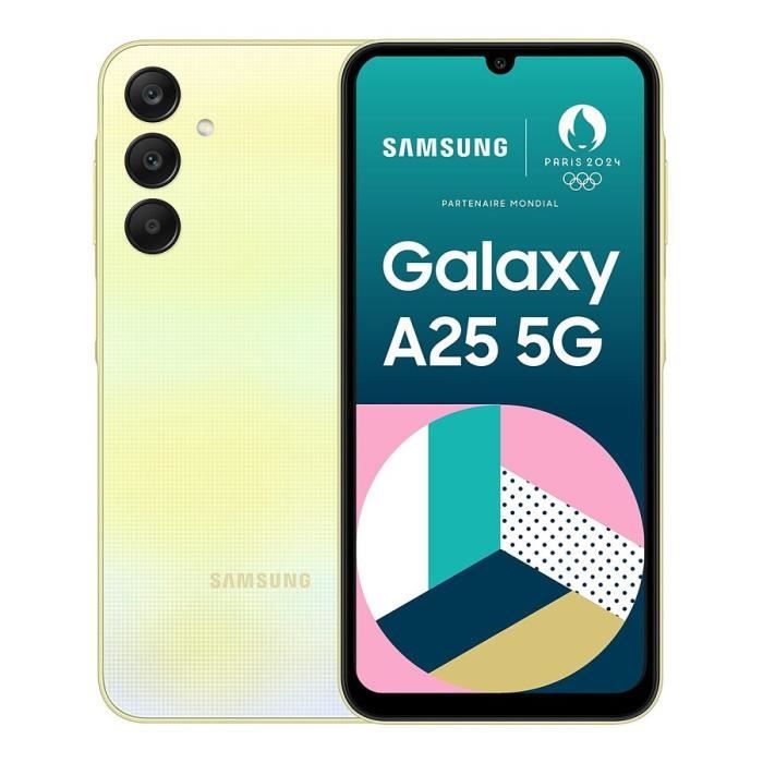 SAMSUNG Galaxy A25 5G Smartphone 128Go Lime uygun fiyatlı satın