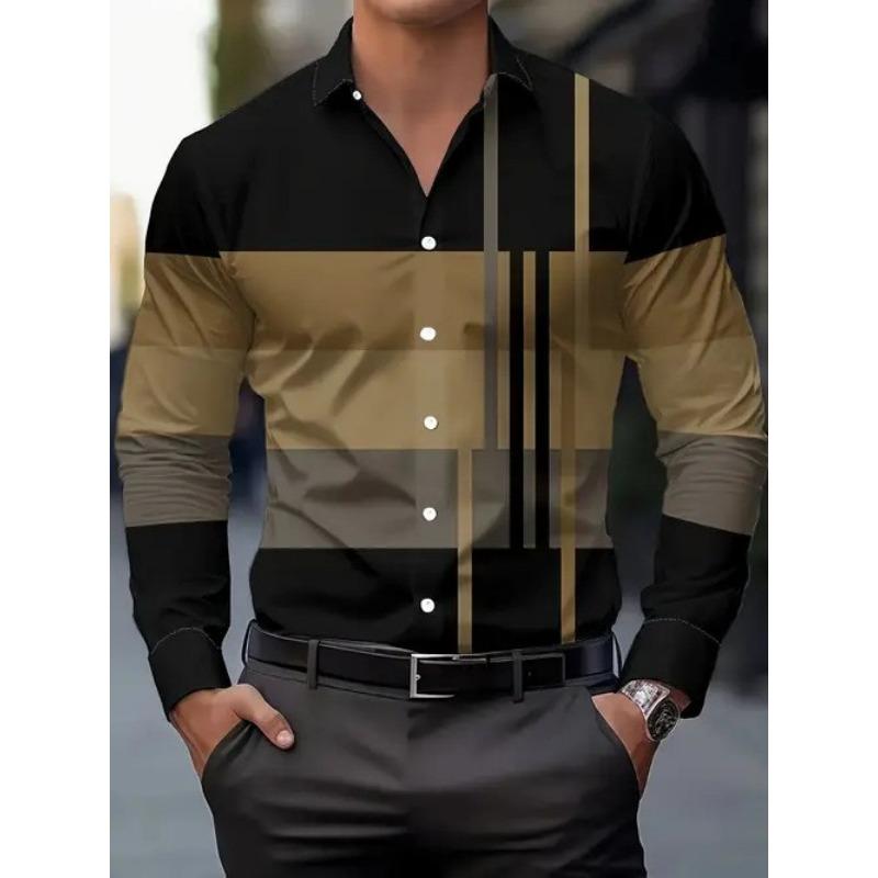 Neues Trendiges Personalisiertes Modisches Lässiges Herren Langarmhemd mit Aufdruck