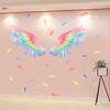Wall Sticker Vibrant Color Angel Wings Wall Art Decal Creative Removable Sticker for Home Decoration