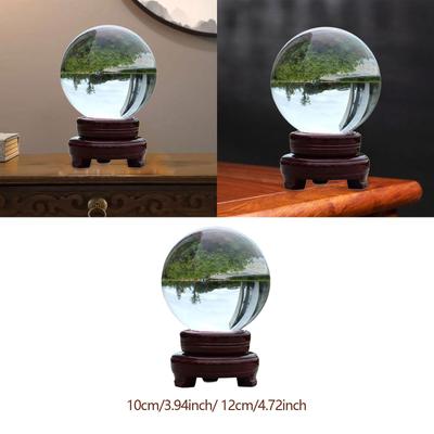 Clear Glass Ball with Wooden Stand, Modern Collection, Good Luck Charm